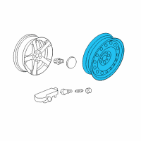 OEM Chevrolet Equinox Wheel, Spare Diagram - 9593686