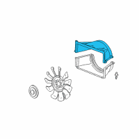 OEM GMC Sierra 1500 Shroud-Engine Coolant Fan Upper Diagram - 15088329