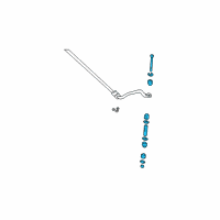 OEM Chevrolet C1500 Suburban Stabilizer Link Diagram - 15571395