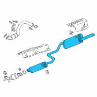 OEM Chevrolet Sonic Muffler & Pipe Diagram - 42342261