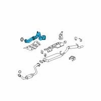 OEM Buick Rendezvous Exhaust Manifold Pipe Diagram - 15247153