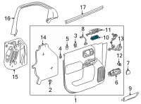 OEM Chevrolet Trailblazer Window Switch Diagram - 84513460