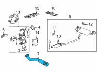 OEM Chevrolet Blazer Front Pipe Diagram - 84939875