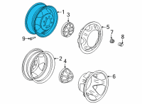 OEM GMC Sierra 3500 HD Spare Wheel Diagram - 9597735