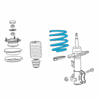 OEM Cadillac CTS Coil Spring Diagram - 22863247