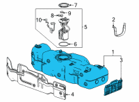OEM Cadillac Escalade ESV Fuel Tank Diagram - 84703879