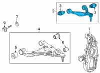 OEM Chevrolet Corvette Upper Control Arm Diagram - 84831805