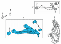 OEM Chevrolet Corvette Lower Control Arm Diagram - 84763516