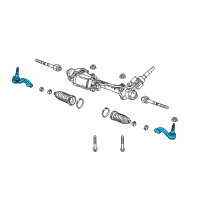 OEM Cadillac CTS Outer Tie Rod Diagram - 22961956