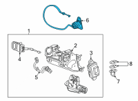 OEM Chevrolet Corvette Lock Cylinder Diagram - 84811998
