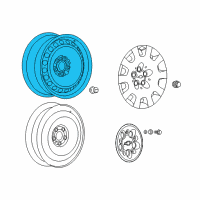 OEM Chevrolet Caprice Wheel, Steel Diagram - 92246104