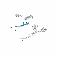 OEM Saturn Outlook Exhaust Flexible Pipe Assembly Diagram - 25827250