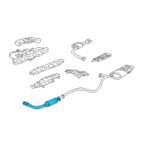 OEM Chevrolet Cavalier 3Way Catalytic Convertor Assembly (W/ Exhaust Manifold P Diagram - 25321134