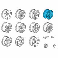 OEM GMC Wheel, Alloy Diagram - 23343590