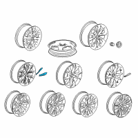OEM Cadillac XTS Wheel Spoke Trim Insert Kit Diagram - 22908771