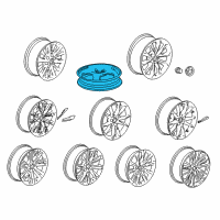 OEM Cadillac XTS Wheel, Alloy Diagram - 22887108