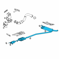 OEM Chevrolet Trax Muffler & Pipe Diagram - 42444599