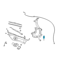 OEM Cadillac SRX Pump Kit, Windshield Washer W/ Seal Diagram - 12487643