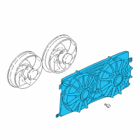 OEM Cadillac Seville Shroud Kit-Engine Electric Coolant Fan Diagram - 12365378