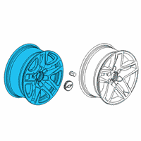 OEM Chevrolet Suburban Wheel, Alloy Diagram - 23376217