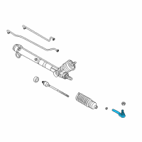 OEM Cadillac Outer Tie Rod Diagram - 26086581
