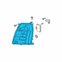 OEM Chevrolet Suburban 1500 Headlight Assembly Diagram - 84086145