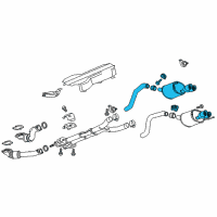 OEM Chevrolet Corvette Muffler & Pipe Diagram - 84433548