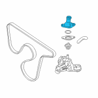 OEM Chevrolet Astro Water Outlet Diagram - 12556593