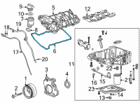 OEM Cadillac CTS Valve Cover Gasket Diagram - 12649907