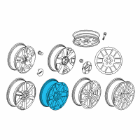 OEM GMC Acadia Wheel Rim Kit, Aluminum Diagram - 19152211