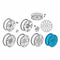 OEM GMC Wheel, Alloy Diagram - 22830686