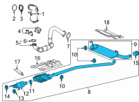 OEM Chevrolet Trax Exhaust Pipe Diagram - 42725661