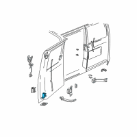 OEM GMC Safari Rear Door Latch Assembly Diagram - 15021922