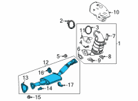 OEM Chevrolet Trailblazer Muffler & Pipe Assembly Diagram - 60004748