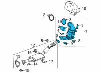 OEM Chevrolet Trailblazer Catalytic Converter Diagram - 12705331