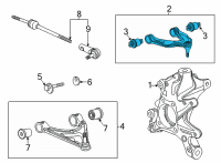OEM Chevrolet Corvette Upper Control Arm Diagram - 84831807