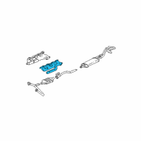 OEM Chevrolet C3500 Engine Exhaust Manifold Assembly Diagram - 12551445