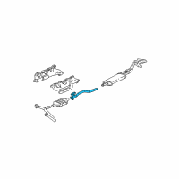 OEM Chevrolet K2500 Exhaust Pipe Assembly Diagram - 15629014