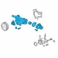 OEM Chevrolet Volt Water Pump Assembly Diagram - 55580028