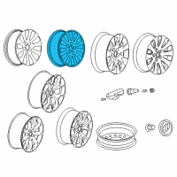 OEM Buick LaCrosse Wheel, Alloy Diagram - 9598631