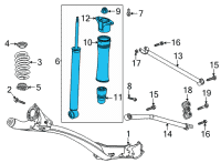 OEM Chevrolet Trailblazer Shock Diagram - 42599532