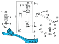 OEM Chevrolet Trailblazer Axle Beam Diagram - 42729884