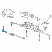OEM Buick Outer Tie Rod Diagram - 13332651
