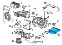 OEM Chevrolet Corvette Heater Core Diagram - 84396443