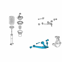 OEM Chevrolet Avalanche Front Lower Control Arm Assembly Diagram - 25997509