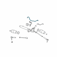 OEM Hummer H3T Pipe Asm-Steering Gear Diagram - 15132762