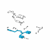 OEM Chevrolet Monte Carlo Muffler & Pipe Diagram - 15144839