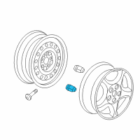 OEM Pontiac Wheel Nut Cap Diagram - 9594433