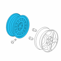 OEM Saturn Relay Wheel, Steel Diagram - 9596018