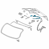 OEM Cadillac CTS Lock Cylinder Assembly Diagram - 22821172